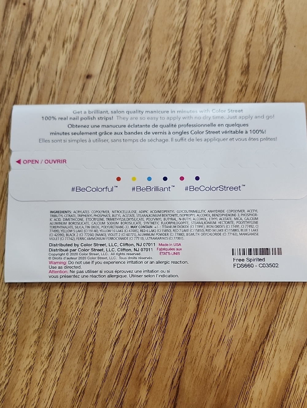 👉*NWT* COLOR STREET "FREE SPIRITED" 100% NAIL POLISH STRIPS ~MULTICOLOR ~USA - Picture 4 of 5